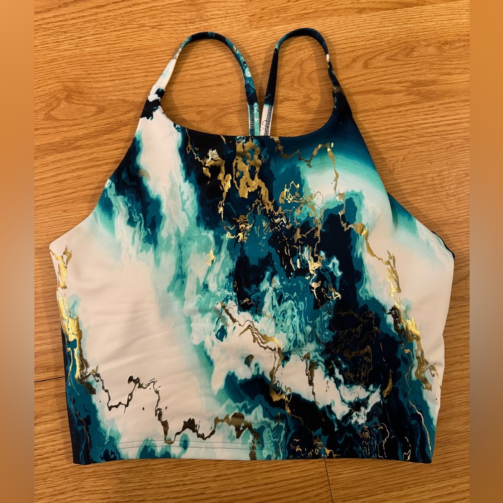 HOST PICK 🥳🎉 Old Navy Large PowerSoft Light Support Bra Galaxy or Geode Design - Picture 3 of 4